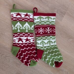 Set of 2 Vintage Target Lined Knitted Stockings